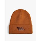 Koton Basic Knitted Beret With Slogan Embroidered Folding Detail | ePonuda.com