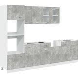 Maison Chic Kopalniško pohištvo - Kopalniški sestavi 7 kosa betonsko siv inženirski les, (21787607) | Shoptok.si