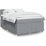 vidaXL Krevet s oprugama i madracem svjetlosivi 140x190 cm od tkanine | shoptok.hr