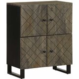 vidaXL Komoda črn 60x33x75 cm trden mangov les Cene