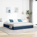  Otomanski krevet s pohranom Plava 160 x 200 cm tkanina | shoptok.hr
