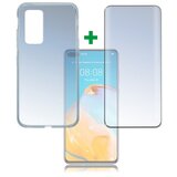 4SMARTS 360° zaščita s kaljenim steklom in silikonskim etuijem za Huawei P40 Cene
