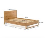 Kave Home Krevet od punog hrasta s podnicom 90x190 cm u prirodnoj boji Alguema – | shoptok.hr