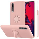 Cadorabo Ohišje, združljiv s Huawei v tekoči roza barvi - zaščitni pokrov iz fleksibilnega silikona TPU z obročem, (20593825) | Shoptok.si