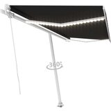  Ročno zložljiva tenda z LED lučmi 400x350 cm antracitna, (20728823) | Shoptok.si