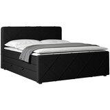 MID.YOU POSTELJA BOXSPRING 180 cm x 200 cm , les, kovina, tekstil črna Cene