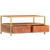 Furnova Klubska mizica 90x50x40 cm trden akacijev les, (21915579) | Shoptok.si