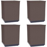vidaXL Visok lonec 4 kosi rjave barve 30x30x37 cm polipropilen, (20757641) | Shoptok.si