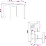  Blagovaonski set 3 kom. Crna Čvrsto Hrastovo Drvo | shoptok.hr