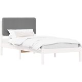 vidaXL Posteljni okvir z oblazinjenim vzglavjem Svetlo siva, (5000101402) | Shoptok.si