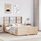 vidaXL Krevet s regalom za knjige bez madraca 120x190 cm masivno drvo | shoptok.hr