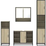 vidaXL 4-dijelni set kupaonskog namještaja boja hrasta sonome drveni | shoptok.hr