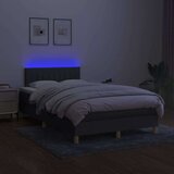  Box spring s madracem LED tamnosivi 120 x 200 cm tkanina | shoptok.hr