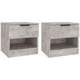  Nočna omarica 2 kosa betonsko siva konstruiran les, (20730854) | Shoptok.si
