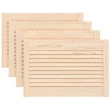  Vrata za omarico z letvicami 4 kosi 39,5x59,4 cm trdna borovina, (21413049) | Shoptok.si