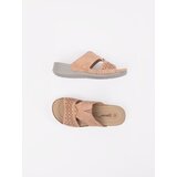 Shelvt Flip-flops on a low wedge powder pink | Shoptok.si