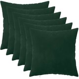  Presvlaka za jastuk 6 pcs HEERLEN Tamnozelena 30 x 30 cm Baršun | shoptok.hr