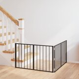  Vrata za pse 2 pcs Crna 100 x 60 cm Cinkani čelik | Shoptok.si