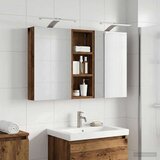  Komplet omaric za kopalnico z LED lučmi 3 pcs 80 x 10,5 x 50 cm, (5000245018) | Shoptok.si