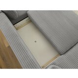 Bobochic Paris temno siva raztegljiva kotna sedežna garnitura iz rebrastega žameta (levi kot/v obliki črke "u") lucien | Shoptok.si