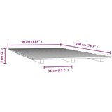 Okvir za krevet sivi 90 x 200 cm od masivne borovine | shoptok.hr