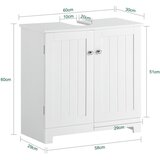 SoBuy kopalnica pod umivalnikom v beli barvi v stilu minimalizma, (20814735) | Shoptok.si