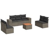  8-dijelni set vrtnih sofa od poliratana s jastucima sivi | shoptok.hr