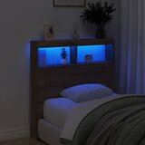 Ormarić za uzglavlje LED boja smeđeg hrasta 100x17x102 cm | Eponuda.com