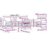  Set vanjskih sofa 7 kom. Prirodna i svjetlosiva | shoptok.hr