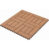 Pločice za decking 11 pcs Smeđa 30 x 30 cm Drvoplastična smjesa | shoptok.hr