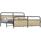  Metalni okvir kreveta bez madraca boja hrasta sonome 183x213 cm Cijene