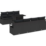  Sjedeća garnitura za vrt 8 kom. Crna Poli ratan 230 x 62 x 85 cm | shoptok.hr