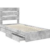  s od storage Betonski sivi 90 x 190 cm Konstruirano drvo | shoptok.hr