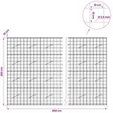  Gabion s žicom debljine 3 5 mm i mrežom 10x10 cm 800x10x200 cm - 10 cm 200 cm 800 x 230 cm | shoptok.hr