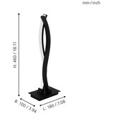 Eglo Lasana 3 stona lampa/1, led, 10w, alu/crno bela | Eponuda.com