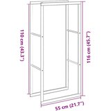  Stalak za drva crni 55x30x116 cm čelik | shoptok.hr