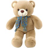 Plišana igračka medo sa plavo/narančastim šalom 55cm - smeđi | shoptok.hr
