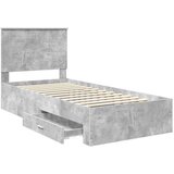  Okvir za krevet s uzglavljem Betonski sivi 90 x 200 cm | shoptok.hr