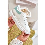 Boto Low Women's Sneakers On Platform Made Of Eco Leather White-Green Nevelena | shoptok.hr