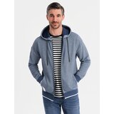 Ombre Men's soft-textured hooded sweatshirt - navy blue Cijene