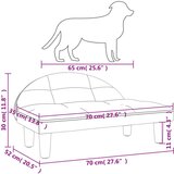  Krevet za pse smeđi 70x52x30 cm od tkanine | shoptok.hr