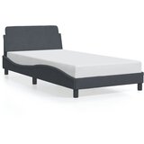 vidaXL Okvir za krevet Dover tamnosivi 100x190 cm baršunasti - Tamno siva 100 x 190 cm Cijene
