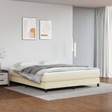 vidaXL Box spring posteljni okvir krem 180x200 cm umetno usnje Cene