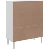 Visoka komoda SENJA bijela izgled ratana 90x40x112 cm borovina | shoptok.hr
