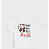 Sinsay Pamučna oversize majica s japanskom mačkom sreće | shoptok.hr