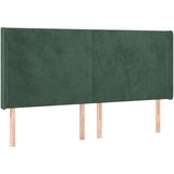  LED posteljno vzglavje temno zeleno 183x16x118/128 cm žamet | Shoptok.si
