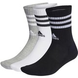 Adidas Sportske čarape '3-Stripes Cushioned Crew ' siva melange / crna / bijela | shoptok.hr