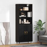  Highboard Crni hrast 69,5 x 34 x 180 cm Konstruirano drvo Slike