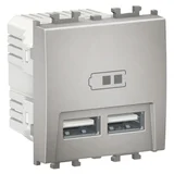 modularni usb punjač 2M srebrni LMR9910004