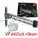 Gmb 20E sa kutijom +15m Gembird Antena Loga UHF sa RF Konektorom,20el, 39cm,6dB alu +kabl 15m 781 Cene